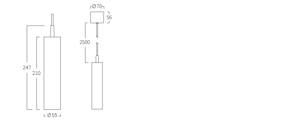 Zkye 55 Pendant Ceiling Cup