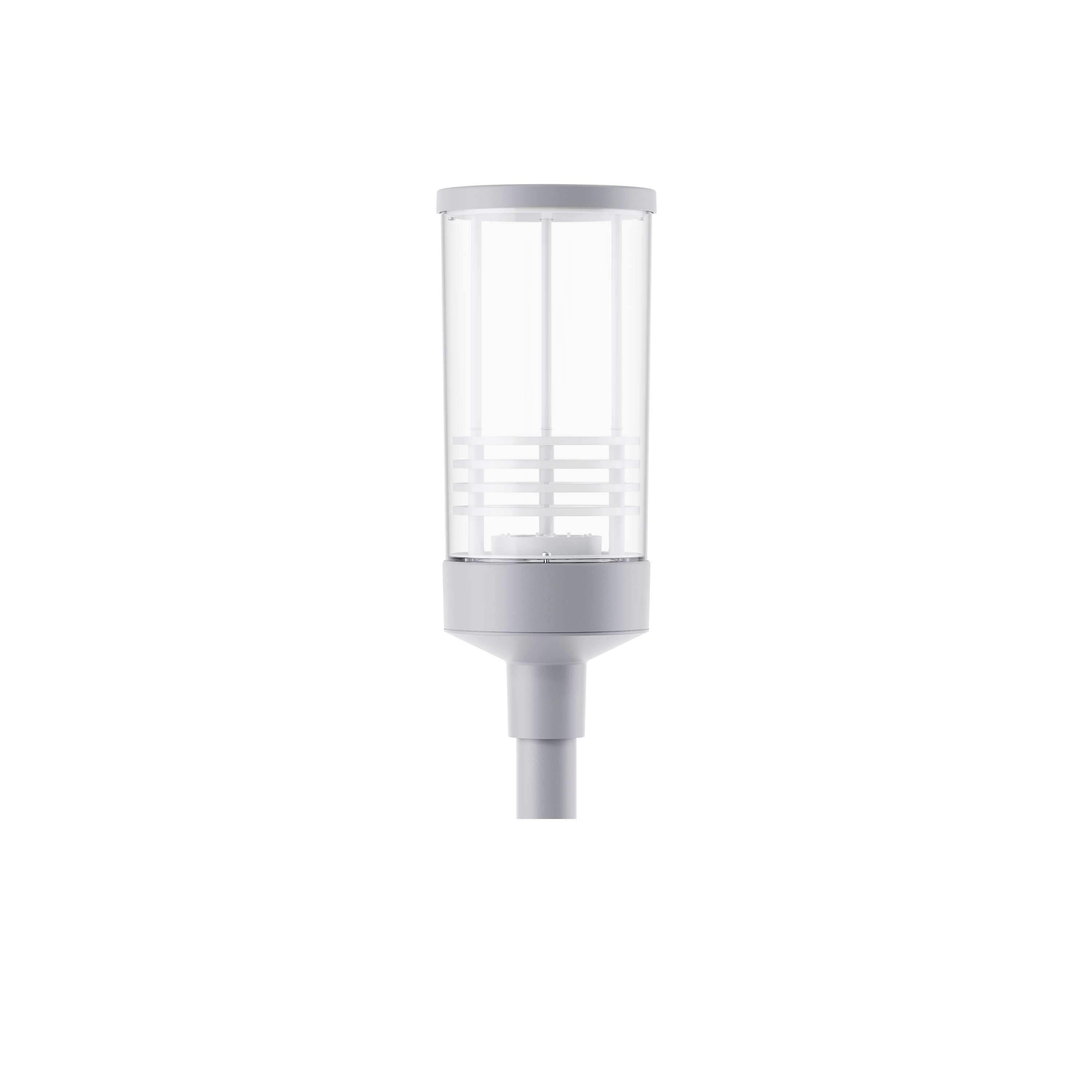 Vivita post with decor ring symmetrical alugrey