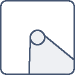 Asymmetrical light distribution.