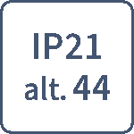 IP21 alt. IP44 (depending on version).